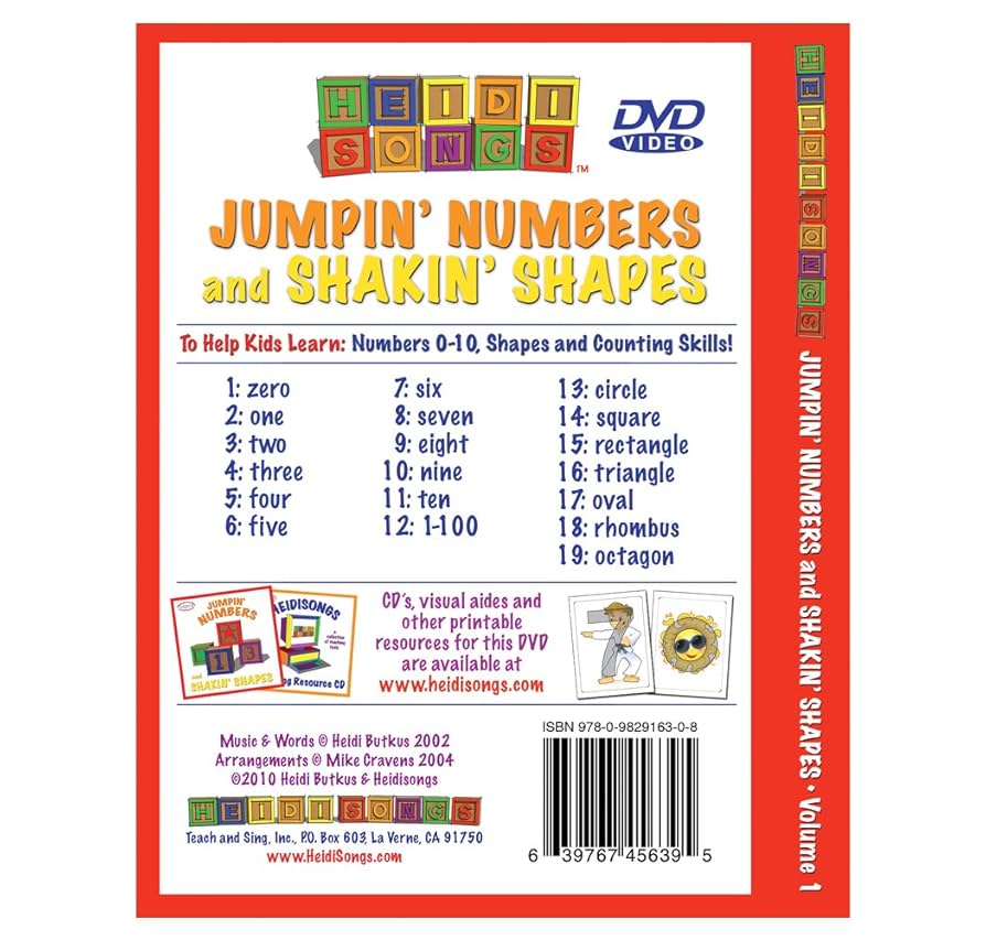 Amazon.com: Jumpin' Numbers & Shakin' Shapes 0-10: Volume 1