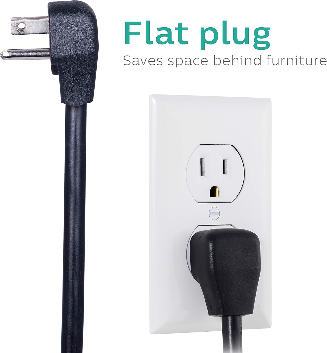 Best Quality 🔥 Philips 7-Outlet Surge Protector, 2 USB Ports, 4 Ft Extension Cord, Power Strip, 1440 Joules, 2.4 AMP/12 Watt, 3 Adapter Spaced Outlets, Flat Plug, Wall Mount, ETL Listed, Black, SPP6270BC/37