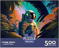 Vista 2 de Astronaut in The Jungle #Astronaut #Astronauts #Astronauta #Astronauta #Astronauta #Astronautas #Astronautas #Astronautcha - Rompecabezas de madera