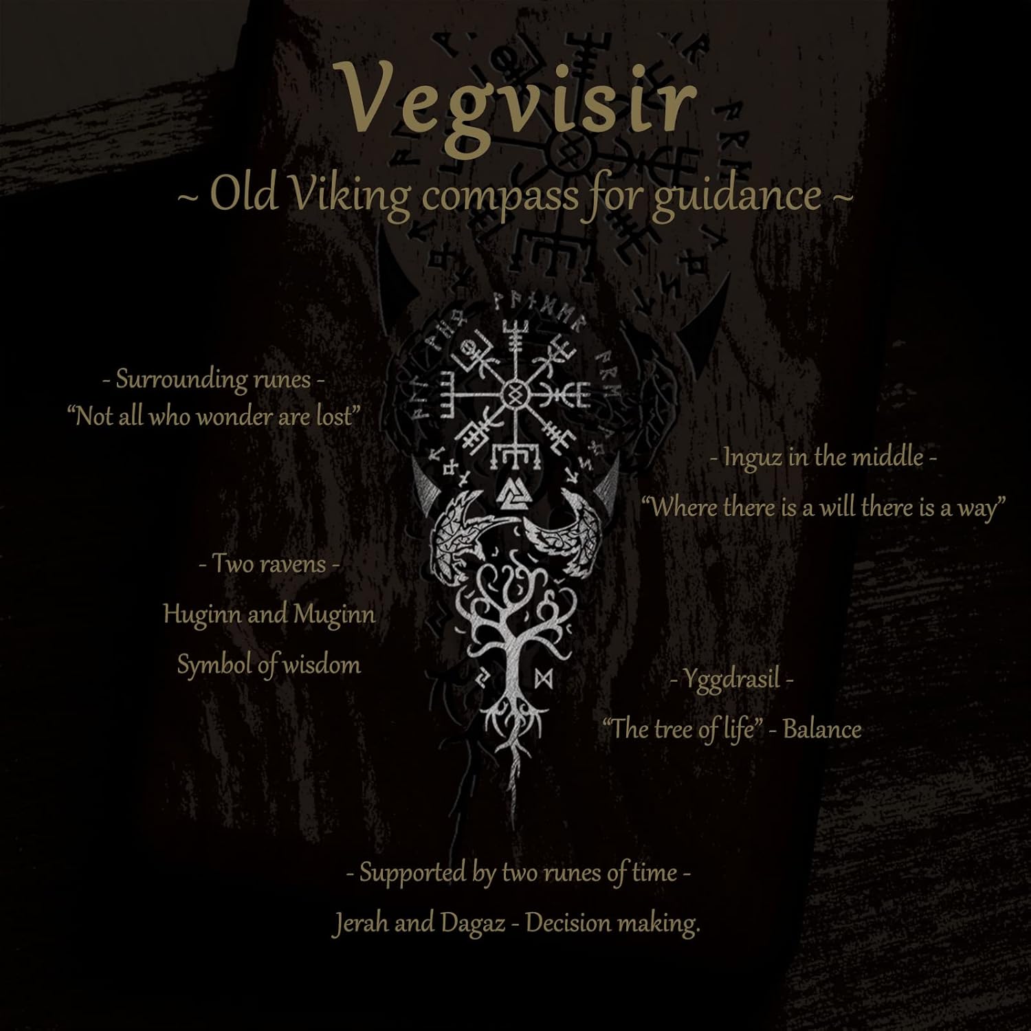 Carveit Magnetic Wood Case for iPhone 13 Case [Hard Real Wood & Soft TPU] Unique & Classy Wooden Shockproof Hybrid Protective Cover Compatible with MagSafe (Viking Compass Vegvisir-Walnut) - Image 6