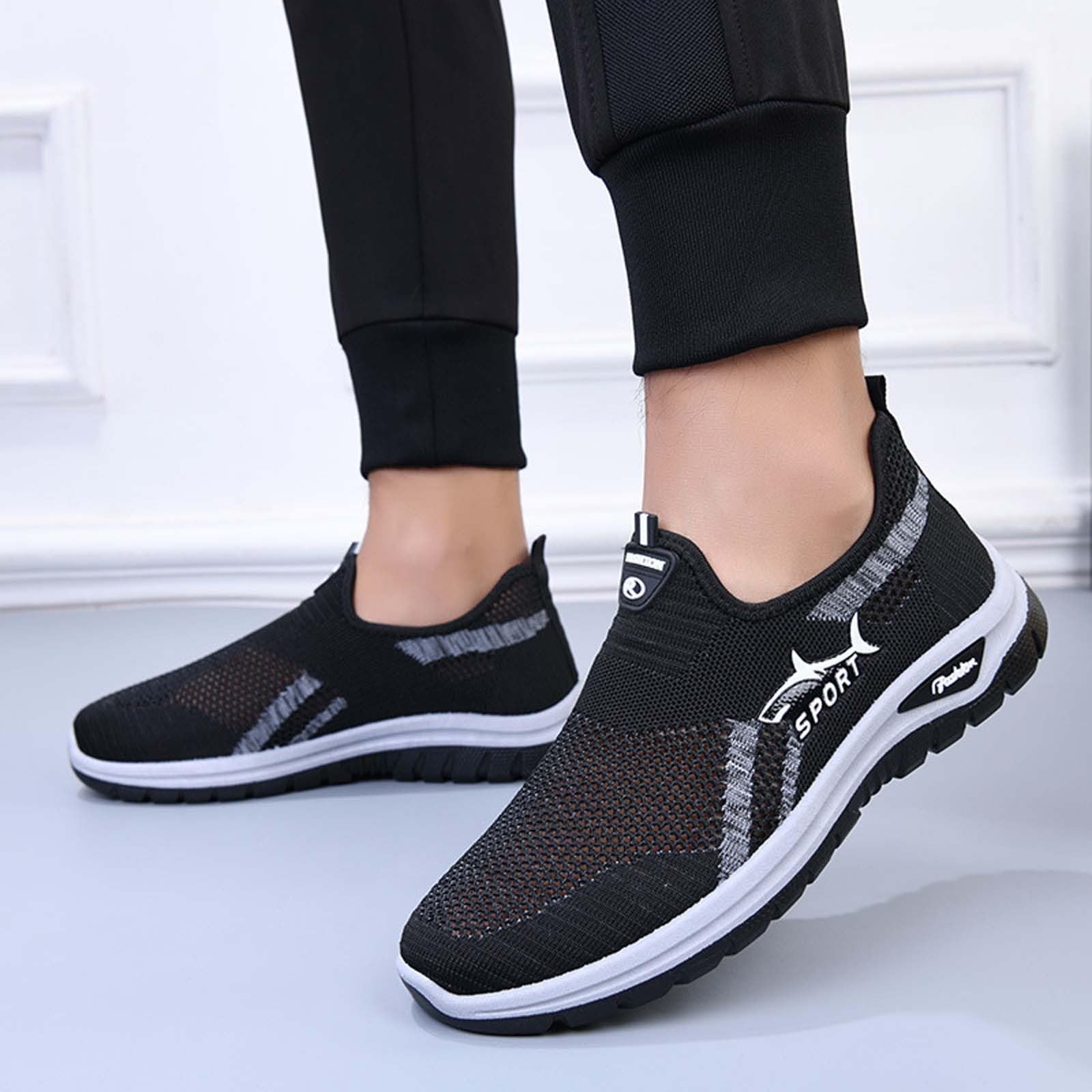 Scarpe Uomo Estive Scarpe da Ginnastica Tessuto A Rete Slip-On Basse Sneaker Classiche Sportschuhe Sandali Sportivi per Passeggio Sportive Urban