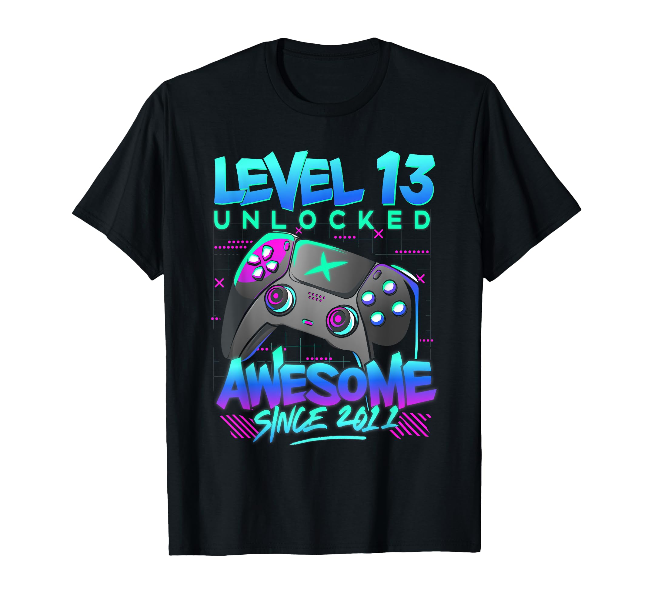 Level 13 Unlocked 13 Years Old Boy Birthday 13th Birthday T-Shirt
