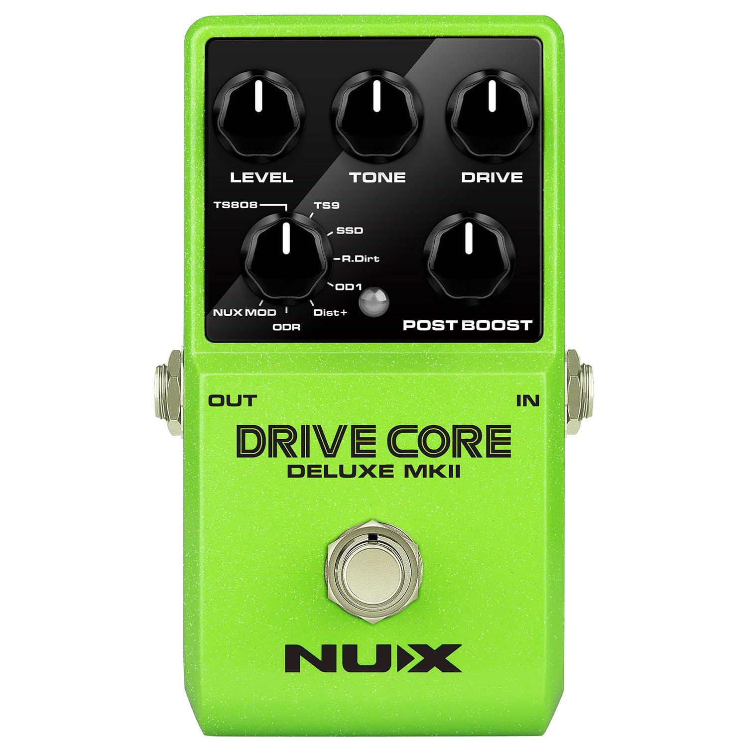 NUX Drive Core Deluxe MKII Overdrive Pedal – 8 modos analógicos True Bypass, Post Boost, Stompbox compacto – Para guitarra eléctrica, amplificador de tubo, FX Loop, Pedalera, Boss, JHS, unidad