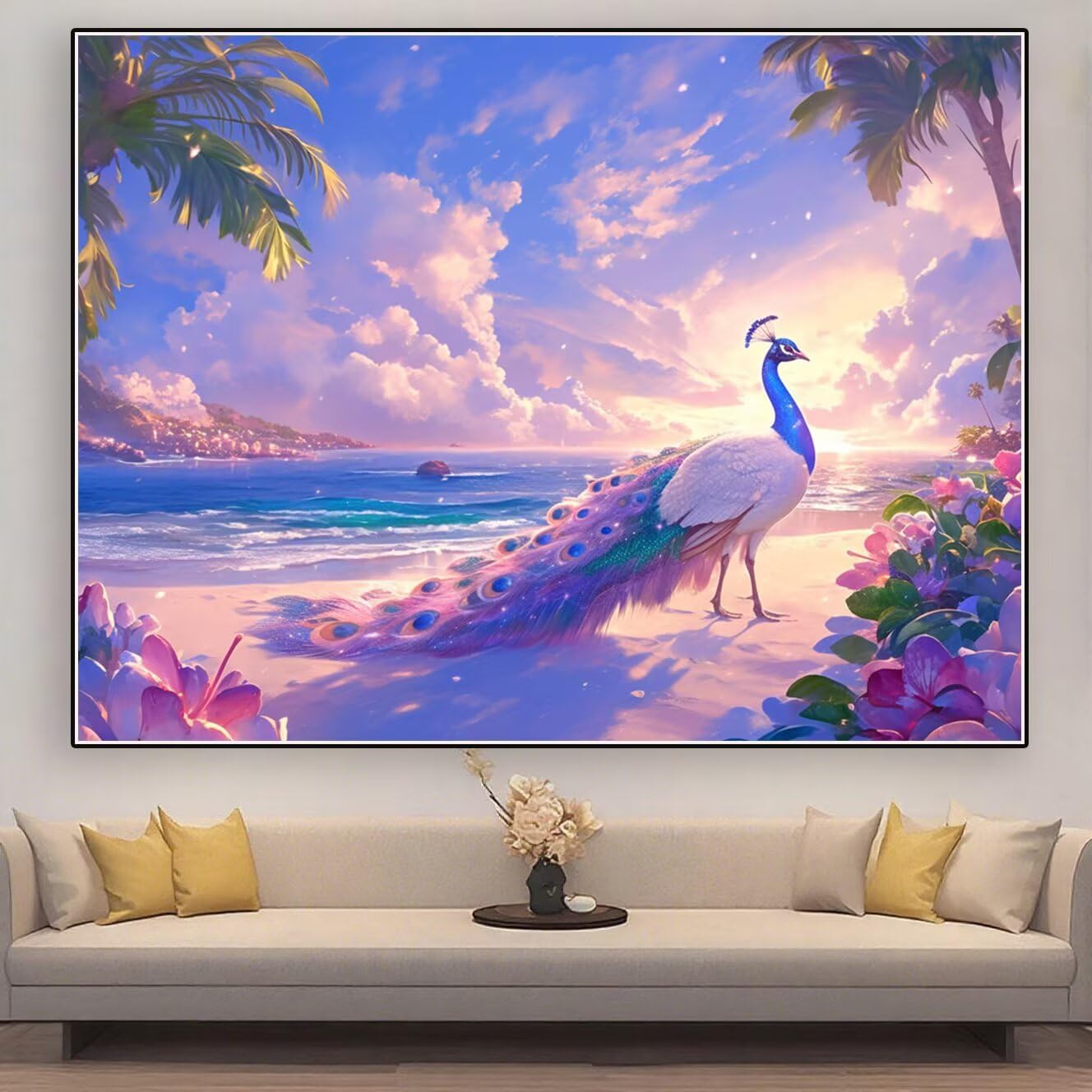 Diamentowe malowanie Japonia Diament Malarstwo Dorośli Paw 2025 DIY Diamentowe Malarstwo DIY Dorośli DIY Mozaika Haft Obrazy Diamenty, Dekoracja Ścienna Dom 160x120cm Zhad597