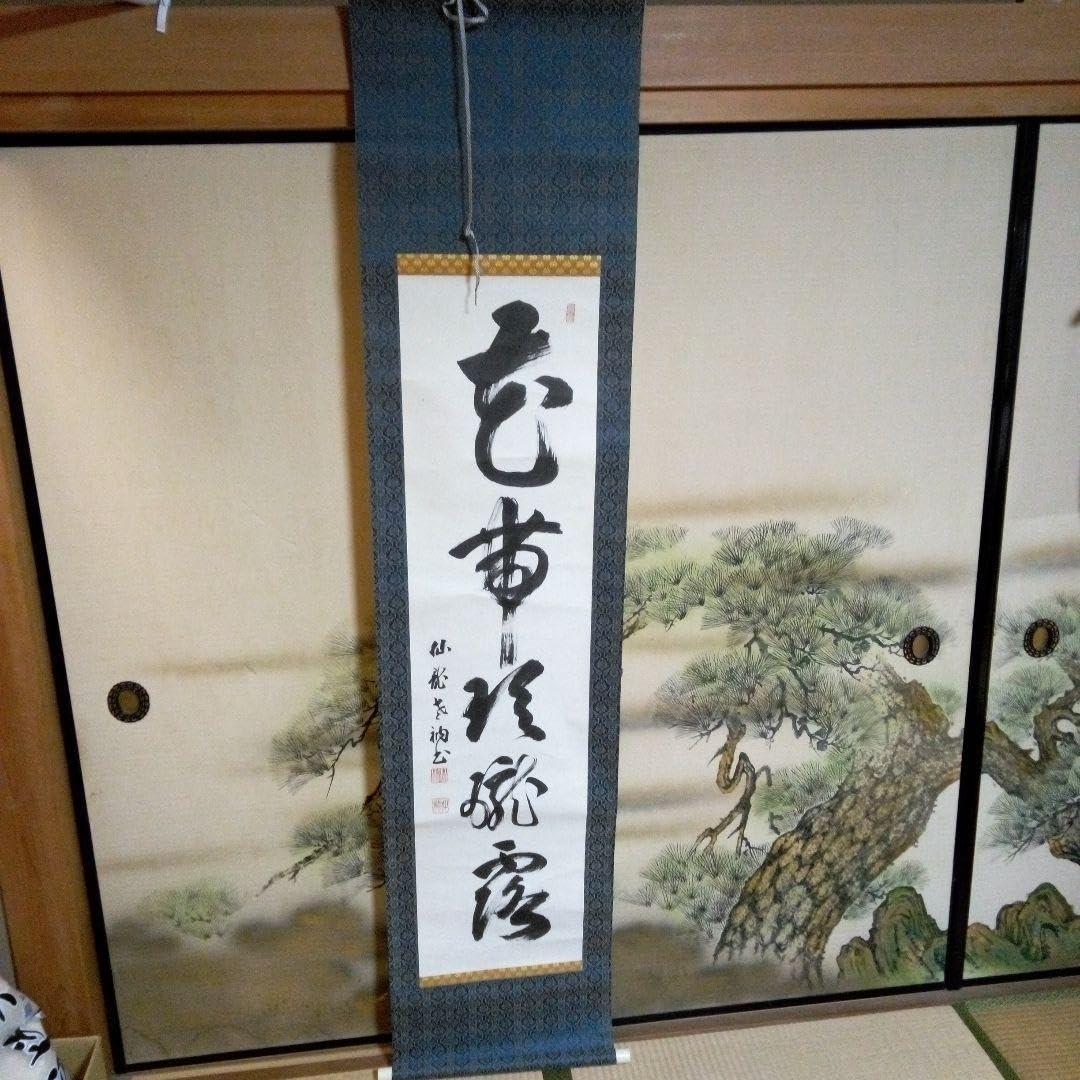 Amazon.co.jp: 掛軸（かけじく） 掛け軸 書 一行 一行書 床の間 仙龍 