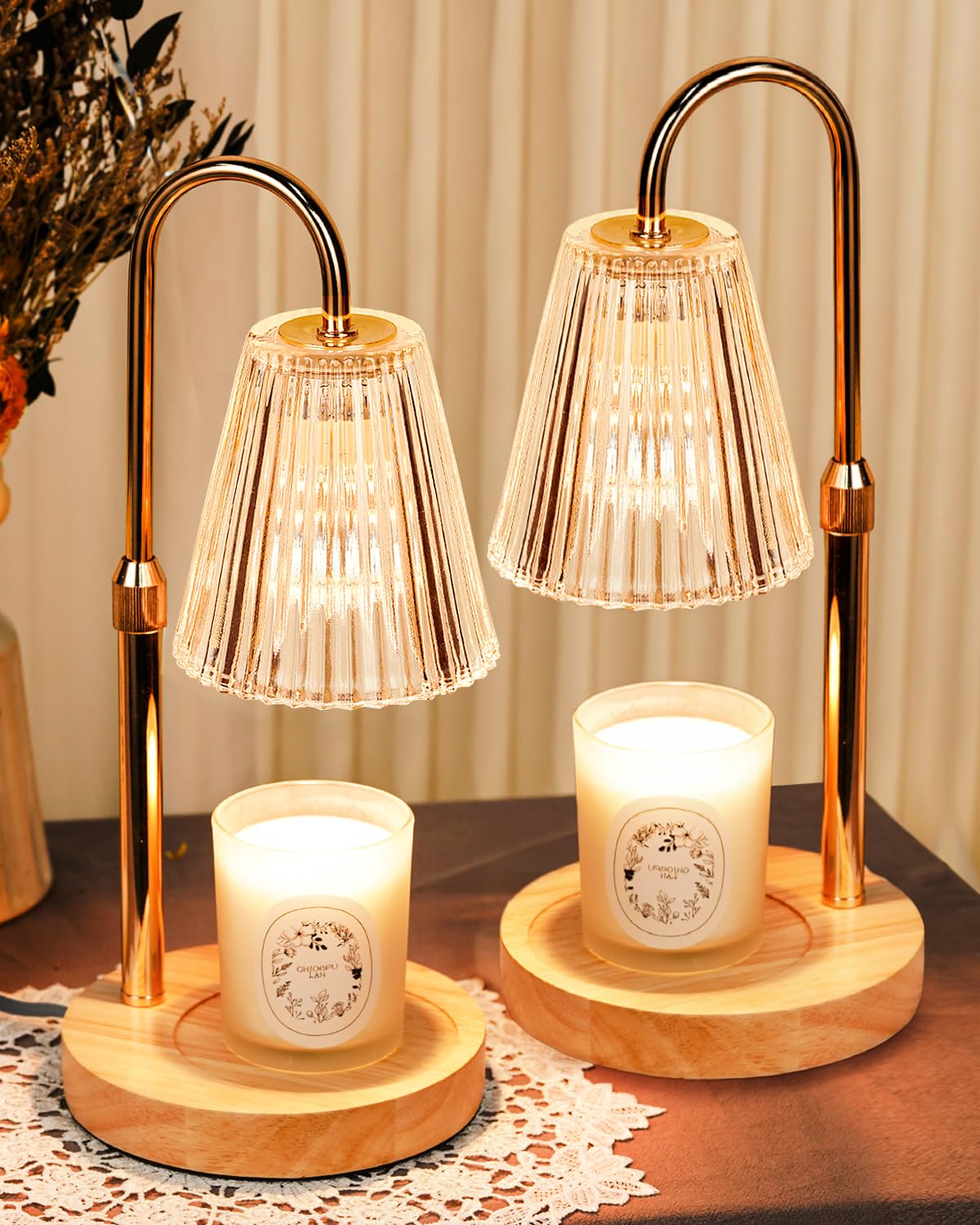 Candle Warmer Lamp with Dimmer, for Mum, Birthday Presents for Women, Candle Heater Lamp with 2 Bulbs for Scented Candle, New Home Gifts — view 19
