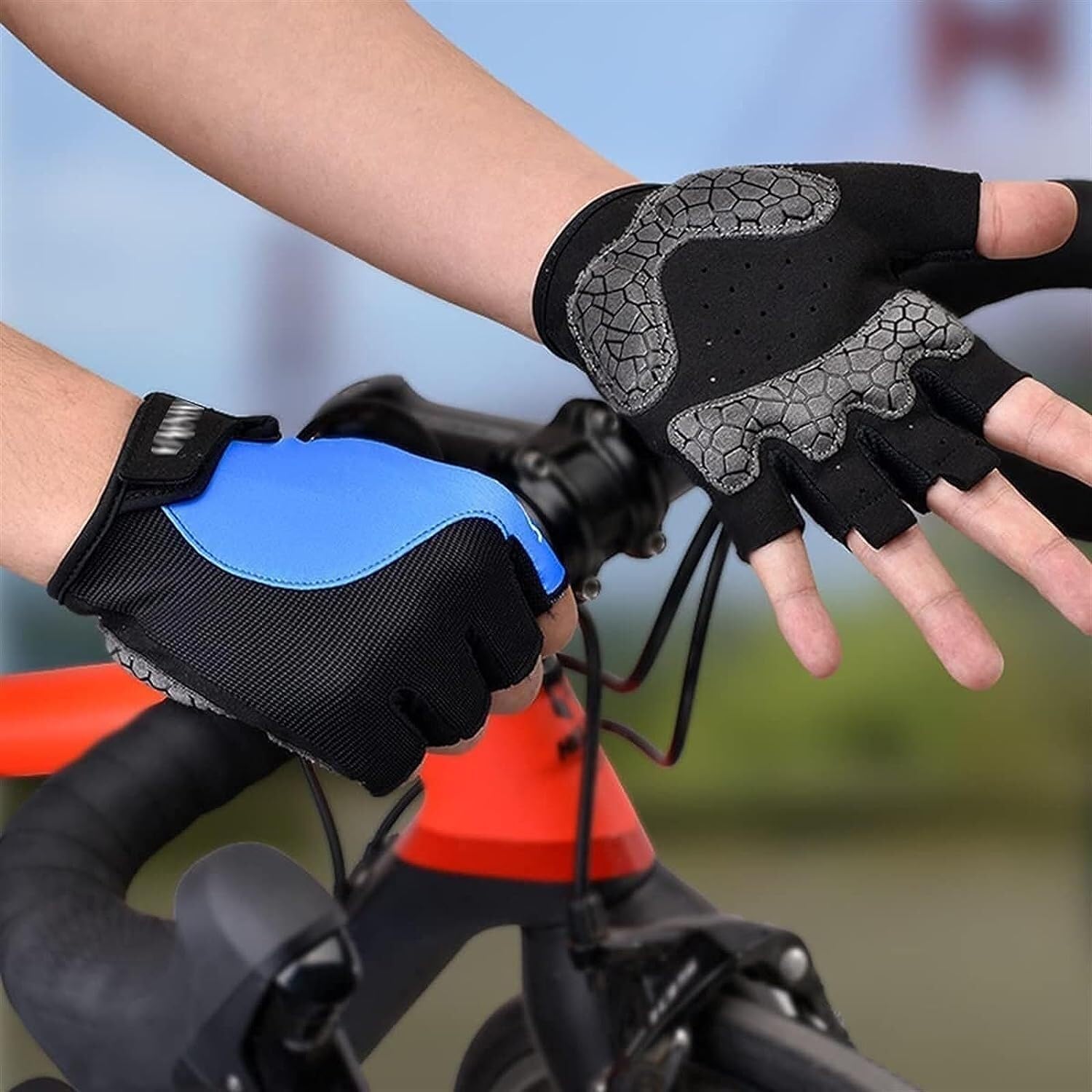 Guanti Moto Guanti Mezze Forniture Per Ciclismo Per Sollevamento Pesi Per Bici Da Strada Guanti sportivi