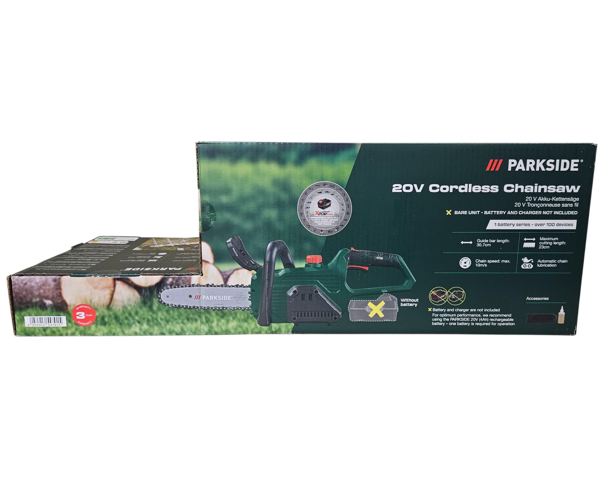Motosierra a batería PKSA 20-Li, con batería de 2 Ah y cargador para Parkside X 20 V Team System