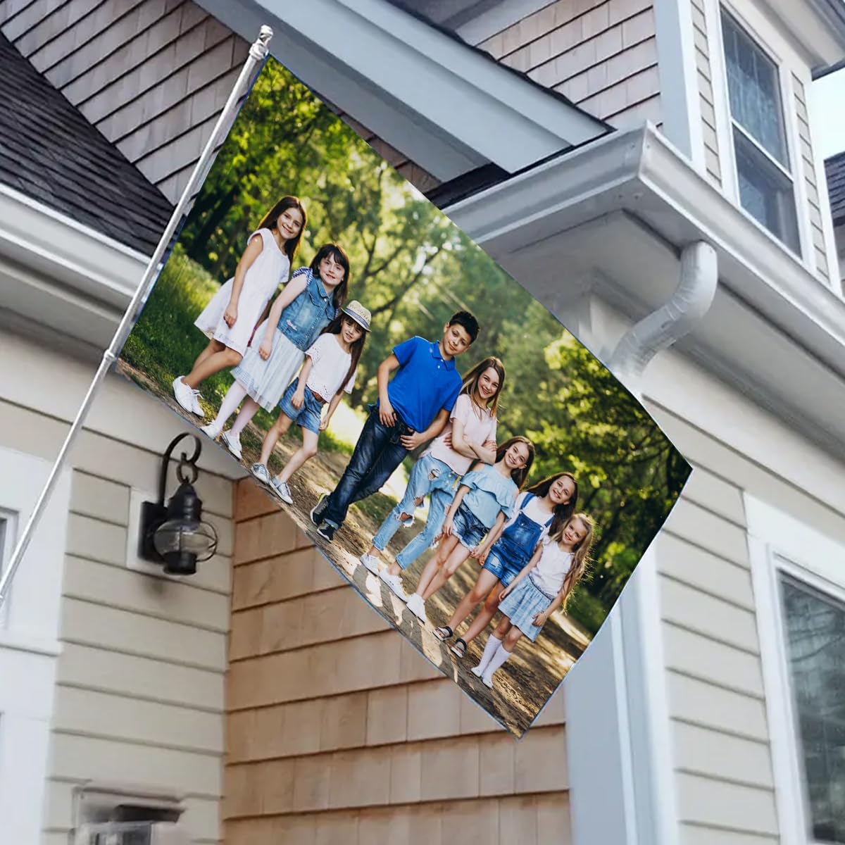 Bandiera Personalizzata con Logo per Decorazione Esterna Balcone Prato Festa