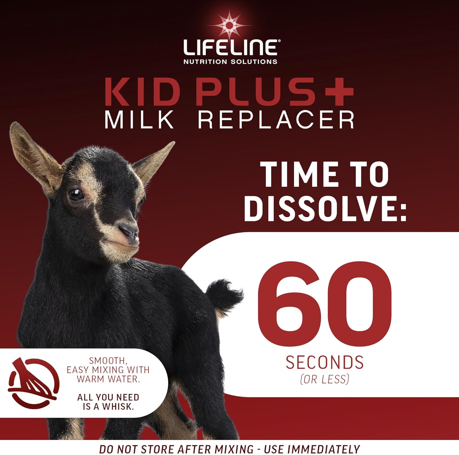 ANNUSO LIFELINE Kid Plus+ Milk Replacer, 25lb Bag - 23% Protein & 25% Fat - Enhanced with LifePulse for Added Support - Encourages Immunity, Digestion & Respiratory Health - Easy-Mix Powder