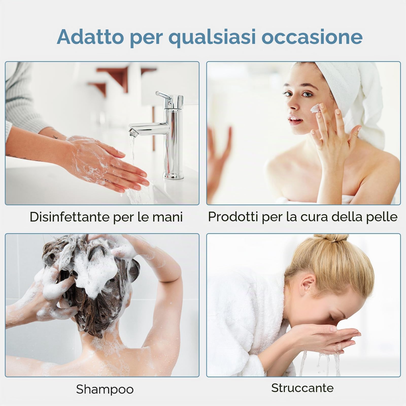 Romon Bottiglie di Viaggio, 6 Pezzi 100 ml Set di kit Viaggio Aereo in Plastica con 2 Piccoli Imbuti Viaggio accessori Utili Flaconi per la Cosmetica Trasparenti per Viaggi, Campeggio, Viaggi d'affari