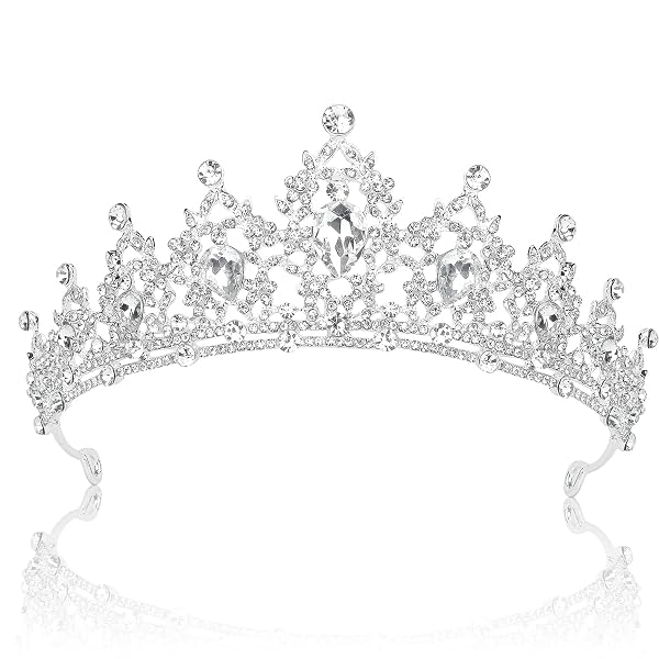 SuPoo Wedding Crowns for Women Tiara for Girls Crystal Princess Queen Crown Rhinestone Birthday Tiara Headband