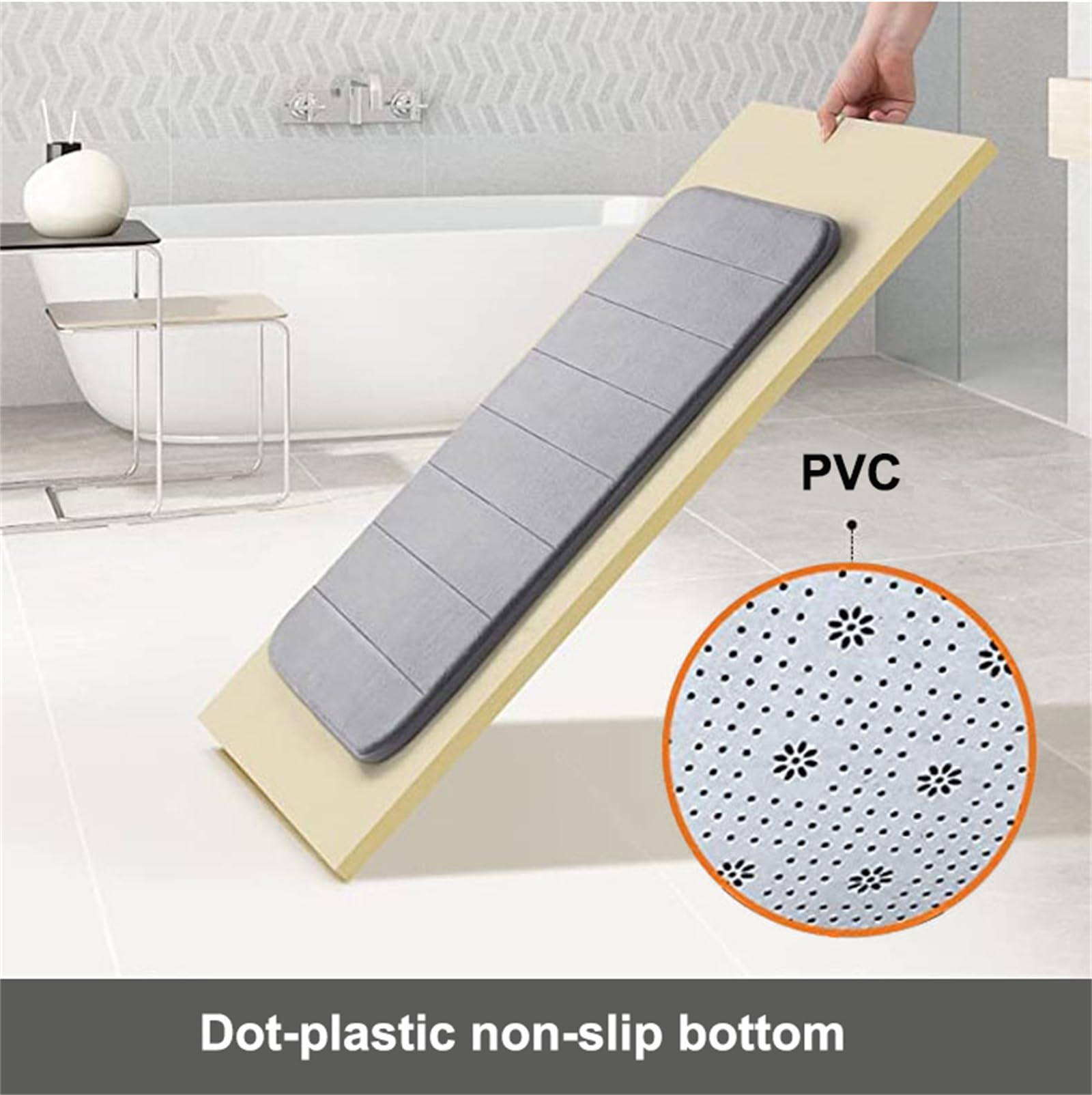Set di tappeti da bagno in memory foam, di lusso, verde scuro, morbidi, antiscivolo, per vasca da bagno, doccia, tappeti assorbenti e spessi, 2 pezzi (40 x 60 cm)