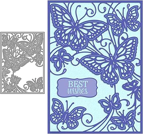 Plantilla de troqueles de corte de mariposa, fondo de metal para álbumes de recortes, papel de manualidades, fabricación de tarjetas, decoraciones