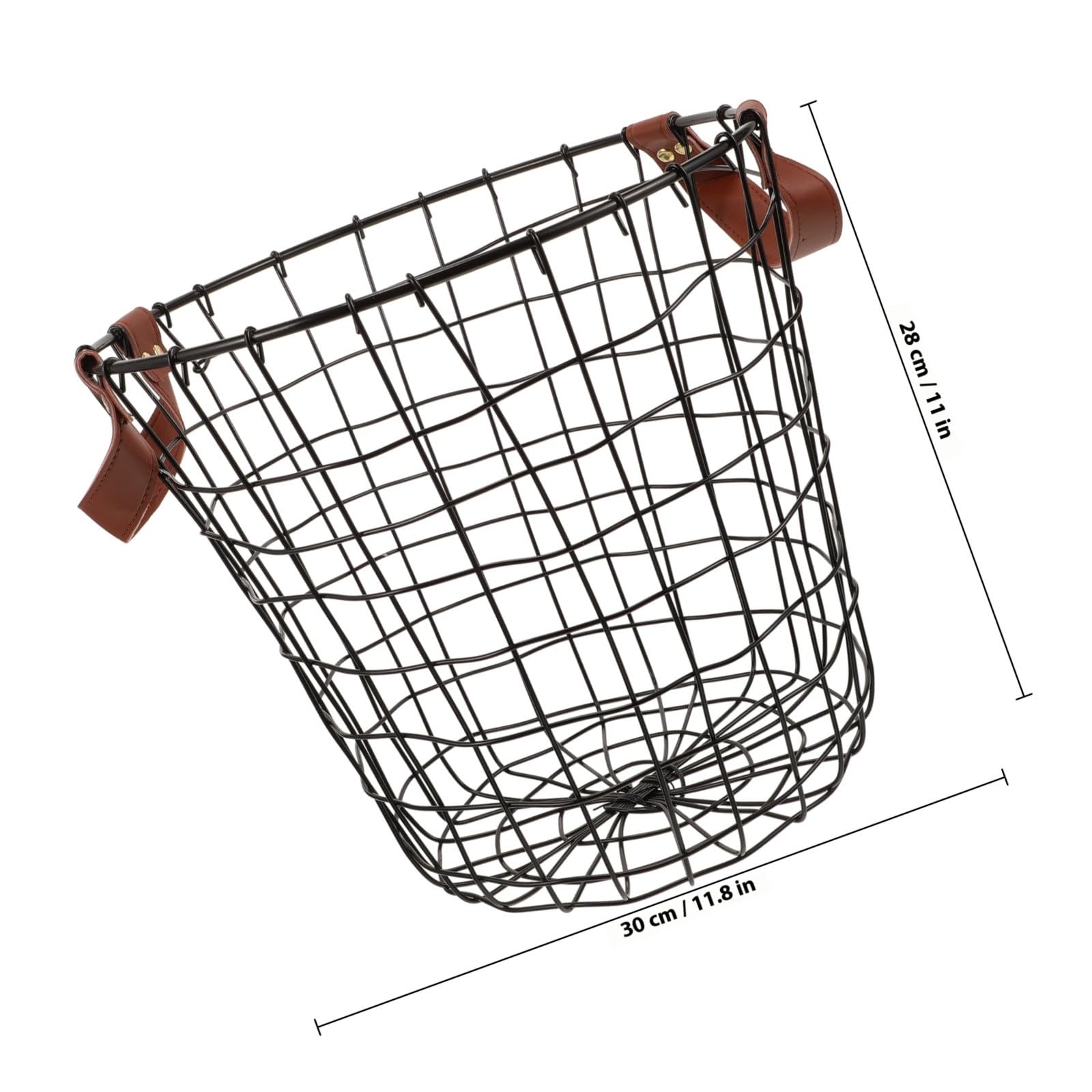 SUPVOX Leñero de Interior de Hierro Grande Asa Plegable, Cesta Metálica para Almacenamiento de Leña, Soporte Resistente para Chimenea y Uso Exterior, Transporte Cómodo para Camping