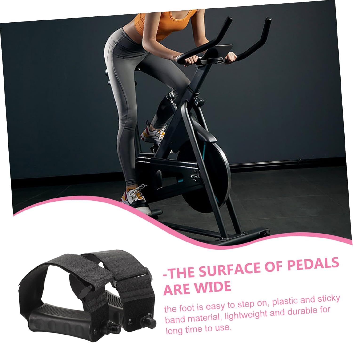 BESPORTBLE Versatile Pedals for Indoor Cycling Exercise Bike Accessories Anti-Slip Durable