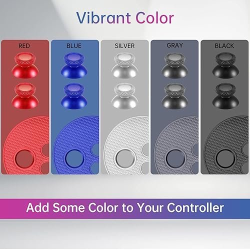 Miniatura 3 de VRbrother Metal Left and Right Controller Replacement Keyboard, Mushroom Caps, ABXY Buttons Return Key Function Key, Analog Joystick Replacement