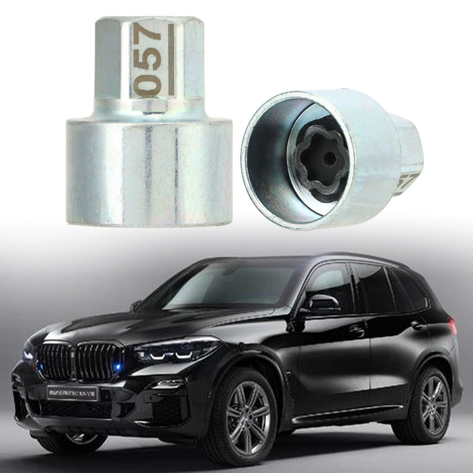Écrou de Roue, clé de Verrouillage de Roue de Voiture, Remplacement de Douille Antivol pour 1 3 5 6 7 Series X1 X2 X3 X4 X5 X6 Z4 (057)
