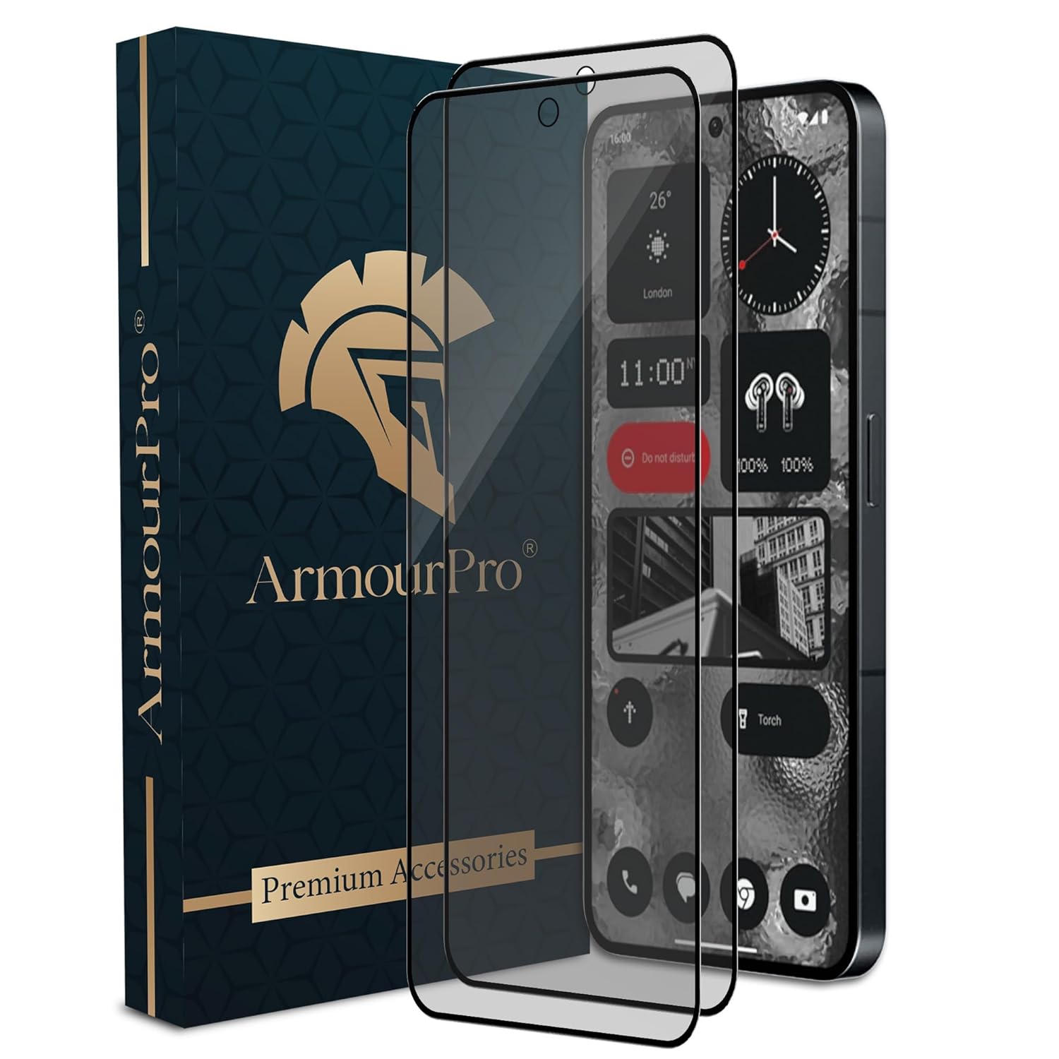 ArmourPro Military-Grade Matte Anti-Glare Tempered Glass Screen ...