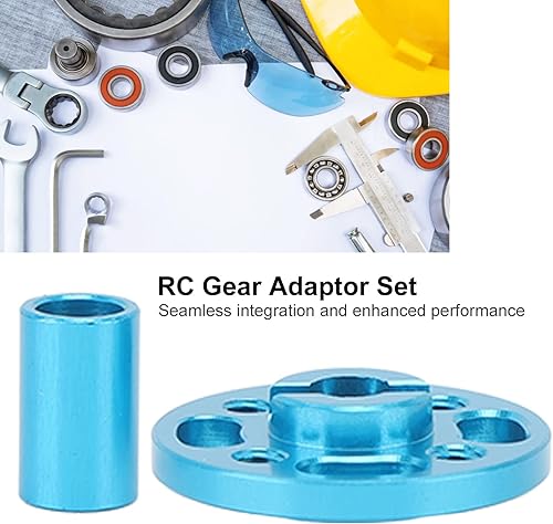 Miniatura 4 de Juego de adaptadores de engranajes RC, juego de adaptador de engranajes RC de alta velocidad de aleación de aluminio de repuesto para Tamiya TT02
