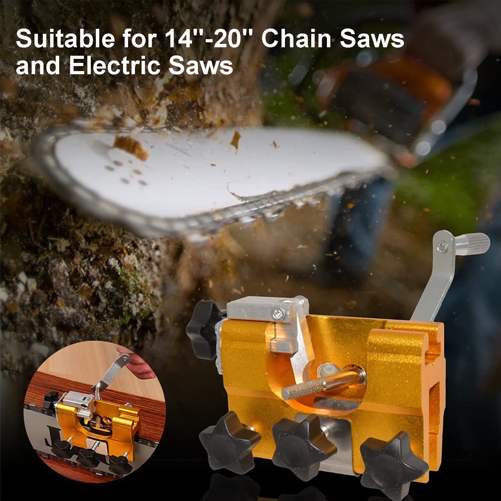 Affila Catena Motosega, Affilacatene Per Motosega, Affilatrice Manuale Portatile Per Motoseghe, Chainsaw Chain Sharpening Jig Professionale Per Tutti Tipi Di Motoseghe Falegnami E Giardinieri