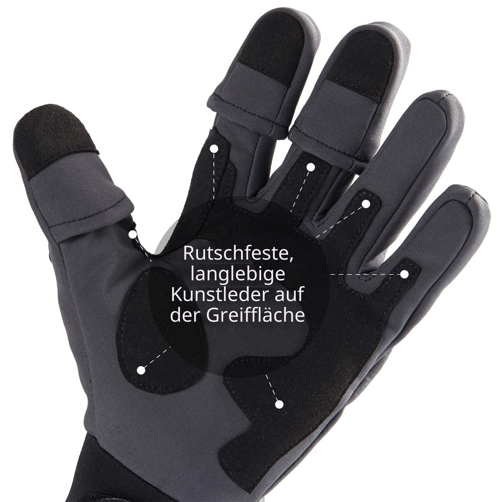 Bassdash WintePro Isolierte Angelhandschuhe wasserabweisend mit Fleecefutter Kaltes Wetter Winterhandschuhe für Männer Frauen Idee für Eisfischen Jagd Fotografie Wandern