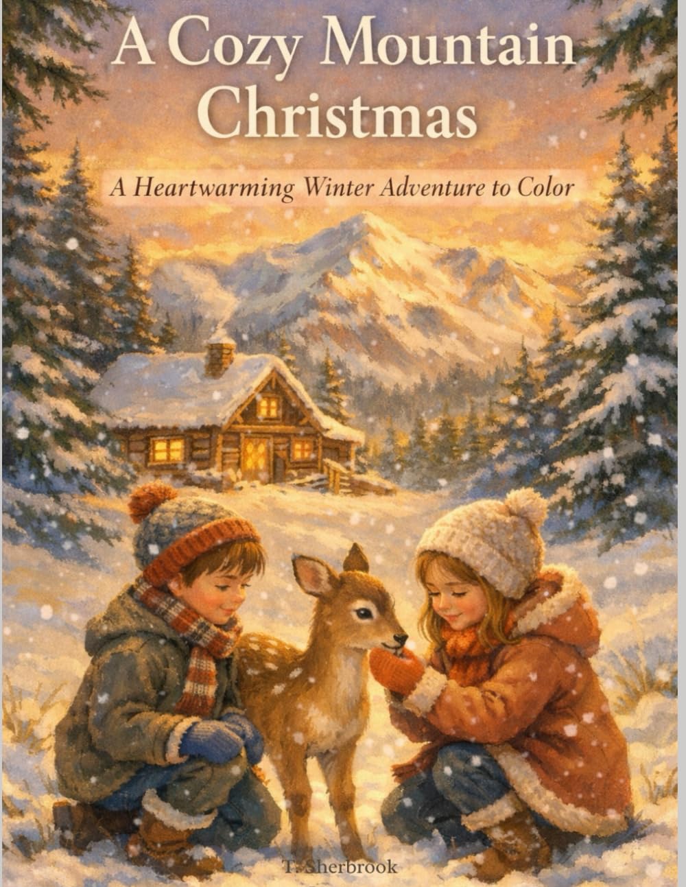 A Cozy Mountain Christmas: A Heartwarming Winter Adventure to Color