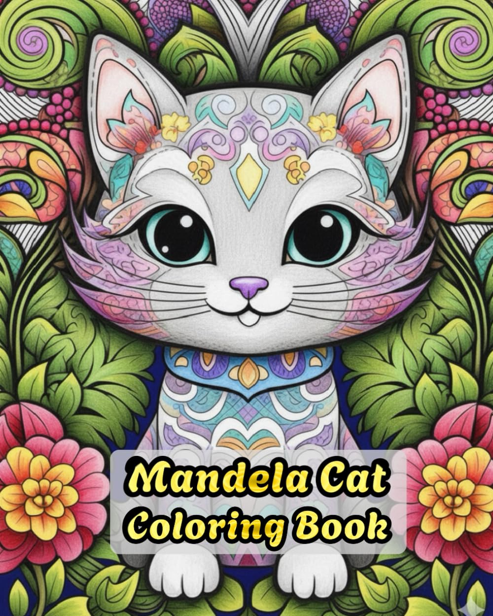Mandela Cat Coloring Book: Purr-fectly Zen: Advanced Cat Coloring Book for Teens & Adults