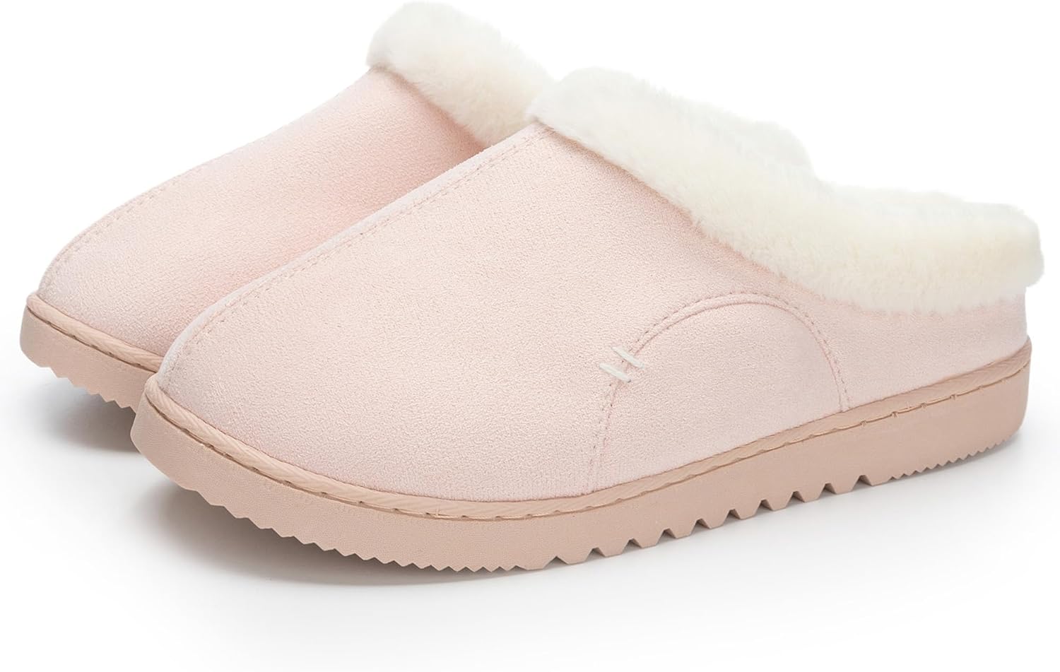 NineCiFun Women's Suede Memory Foam Slippers Plush Faux Fur Lining House Shoes with Non-Slip Sole for Indoor Outdoor Comfort