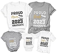 Vista 4 de Proud Family 2023 Graduate Shirts Graduation Class 2023 Gold Squad T-Shirts Proud Mom Dad Sister Brother Graduate Tees Custom Shirt, Golden