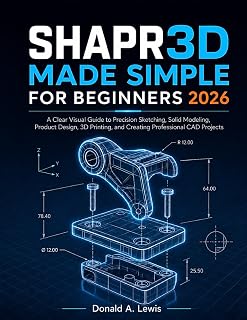 Shapr3D Made Simple for Beginners 2026: A Clear Visual Guide to Precision Sketching, Solid Modeling, Product Design, 3D Printing, and Creating Professional CAD Projects
