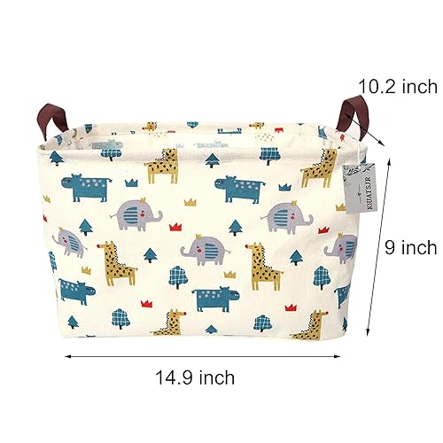 Miniatura 80 de Cestas rectangulares de almacenamiento de tela para niños, juguetes, libros, ropa, mascotas y regalos, perfecto para el hogar, oficina, guardería
