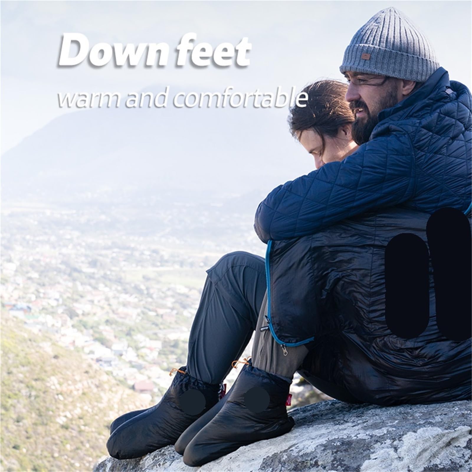 Daunenstiefel for Herren und Damen, Camping-Fußwärmer, ultraleichte wasserdichte Wintercamping-Warmstiefel für Damen und Herren