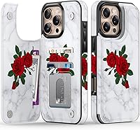 Vista 717 de LETO para iPhone 15 Pro Funda tipo cartera - Tapa tipo folio con patada - Diseños de moda - Tarjetero - Funda protectora para mujeres y niñas - 6.1