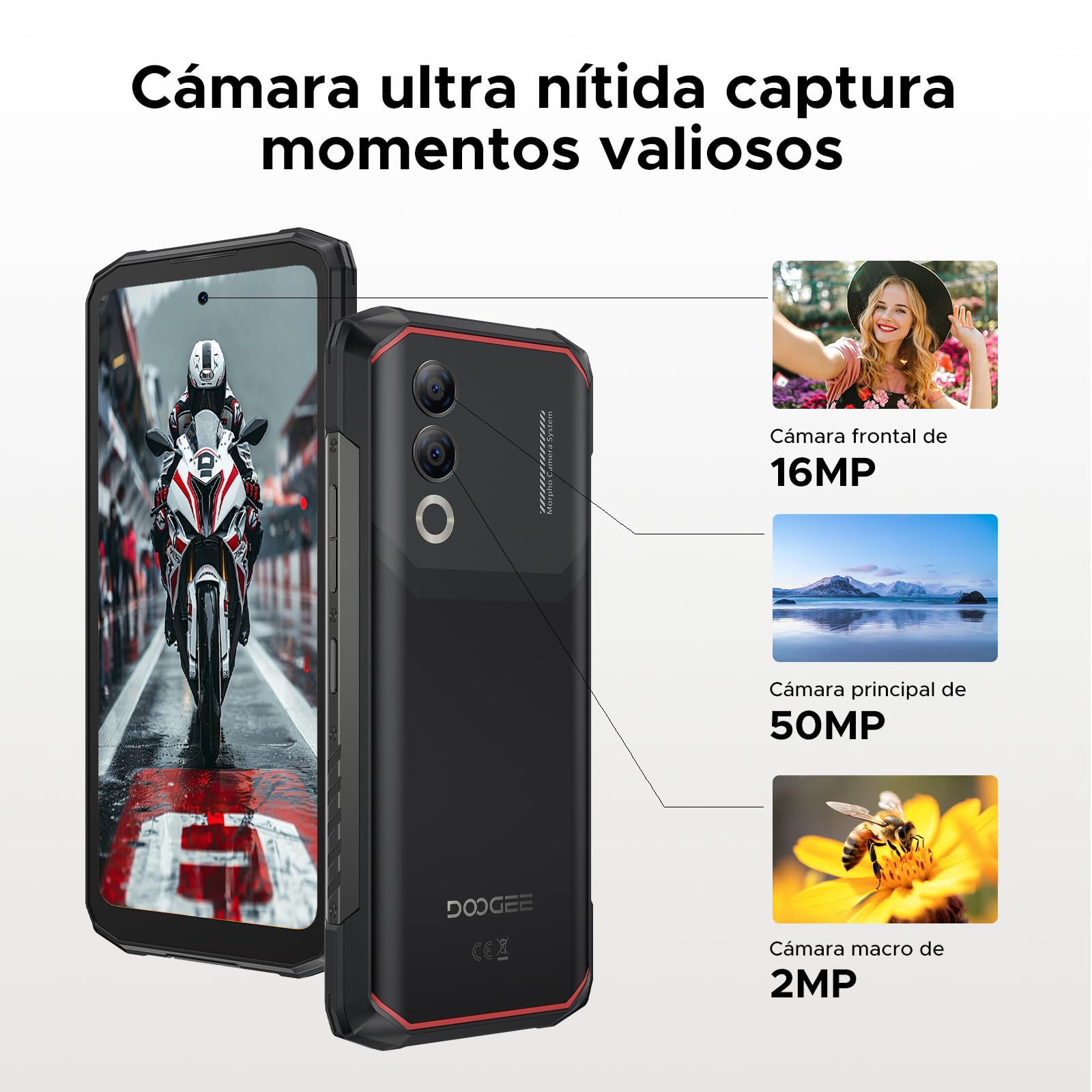 Blade20Turbo 5G Movil Irrompible, 6,6" 32GB+256GB/2TB, 10300mAh/33W Android 15 Móvil Rugerizado, Dimensity 7050 5G Teléfono Móvil Resistente, 50MP/Dual SIM/Face ID/OTG/NFC/GPS IP68
