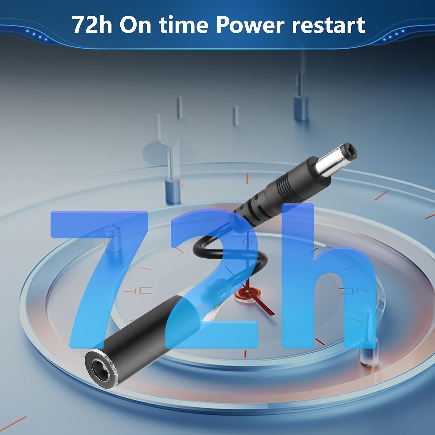 CERRXIAN 2PCS Router Rebooter DC Cable,DC5521 72-Hour Automatic Cable Restart,Suitable for DC5.5x2.1MM Interface Routers,Optical Cats, Monitoring,Switches and Other Equipment image 2