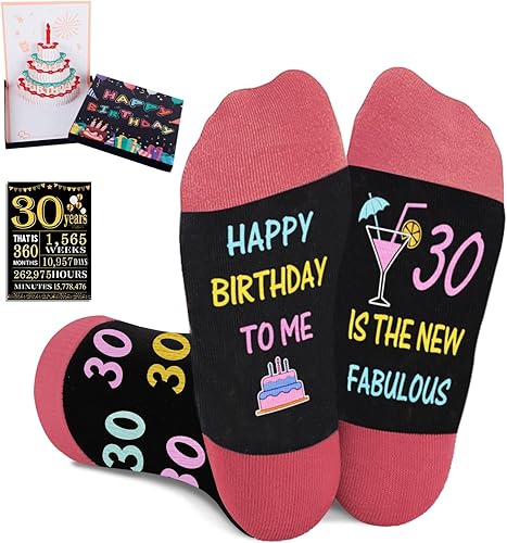 Birthday Gifts for Woman with Womens Novelty Socks for 30th/ - 30th Birthday Gifts For Her