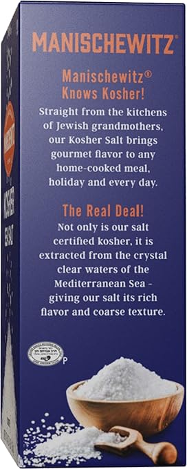Sal Kosher Natural Manischewitz 4 lb - Sal Marina Gruesa de Sicilia miniatura 2