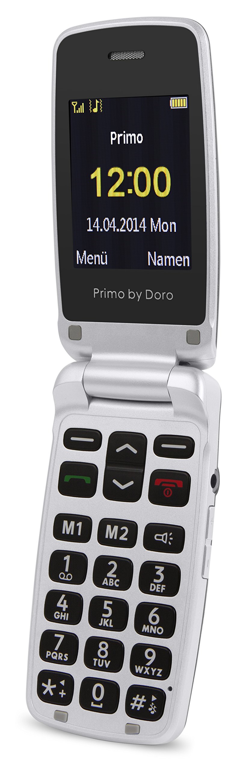 Primo 405 by Doro grau GSM Mobiltelefon (0,3 MP-Kamera, Bluetooth, Taschenlampe)