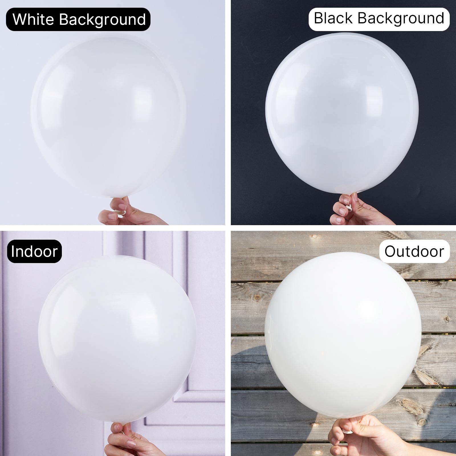 PartyWoo White Balloons 100 pcs 12 Inch Matte White Latex Helium Balloons for Wedding Bridal Graduation Engagement Baby Shower Gender Reveal Easter Anniversary Birthday Party Decorations White-Y13