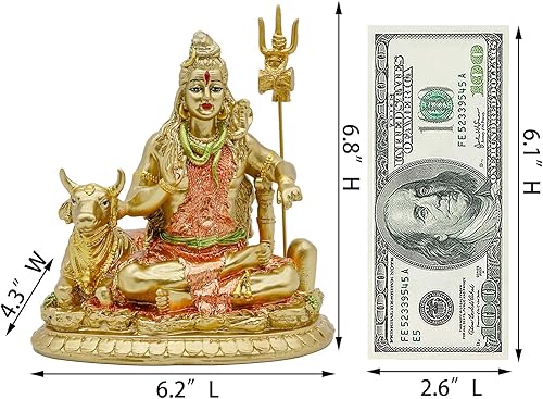 Miniatura 6 de alikiki Estatua de ídolo de Dios indio Shiva Estatua de Dios hindú Señor Shiva Estatua indio Hogar Templo Mandir Pooja Artículo Puja Murti
