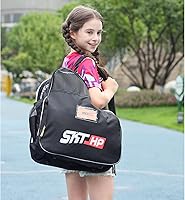 Vista 4 de Bolsa de patinaje con correa ajustable para el hombro para niños y adultos para sostener patines en línea y rodilleras
