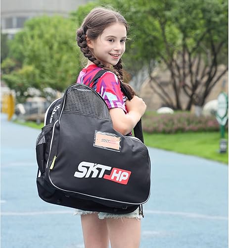 Miniatura 34 de Bolsa de patinaje con correa ajustable para el hombro para niños y adultos para sostener patines en línea y rodilleras Púrpura