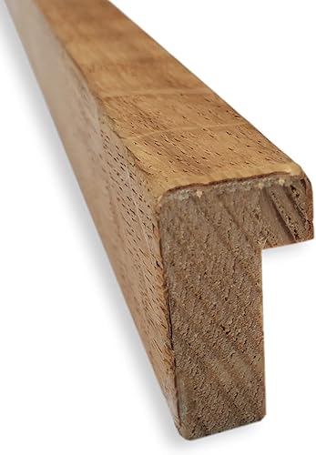 Miniatura 2 de Amanti Art Wood Bathroom Mirror, Carlisle Blonde Narrow Wall Mirror for use as Bathroom Vanity Mirror Over Sink (21 x 17 in.) Beveled Mirror, Brown