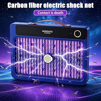 Fly Zapper, Upgrade Bug Zapper With handle, 3000V Insect Pest Fly Killer, Electric Mosquito Zapper for Indoor and Outdoor, Waterproof UV Mosquito Killer Lamp, 360° Attract, for Home,Garden, Camping