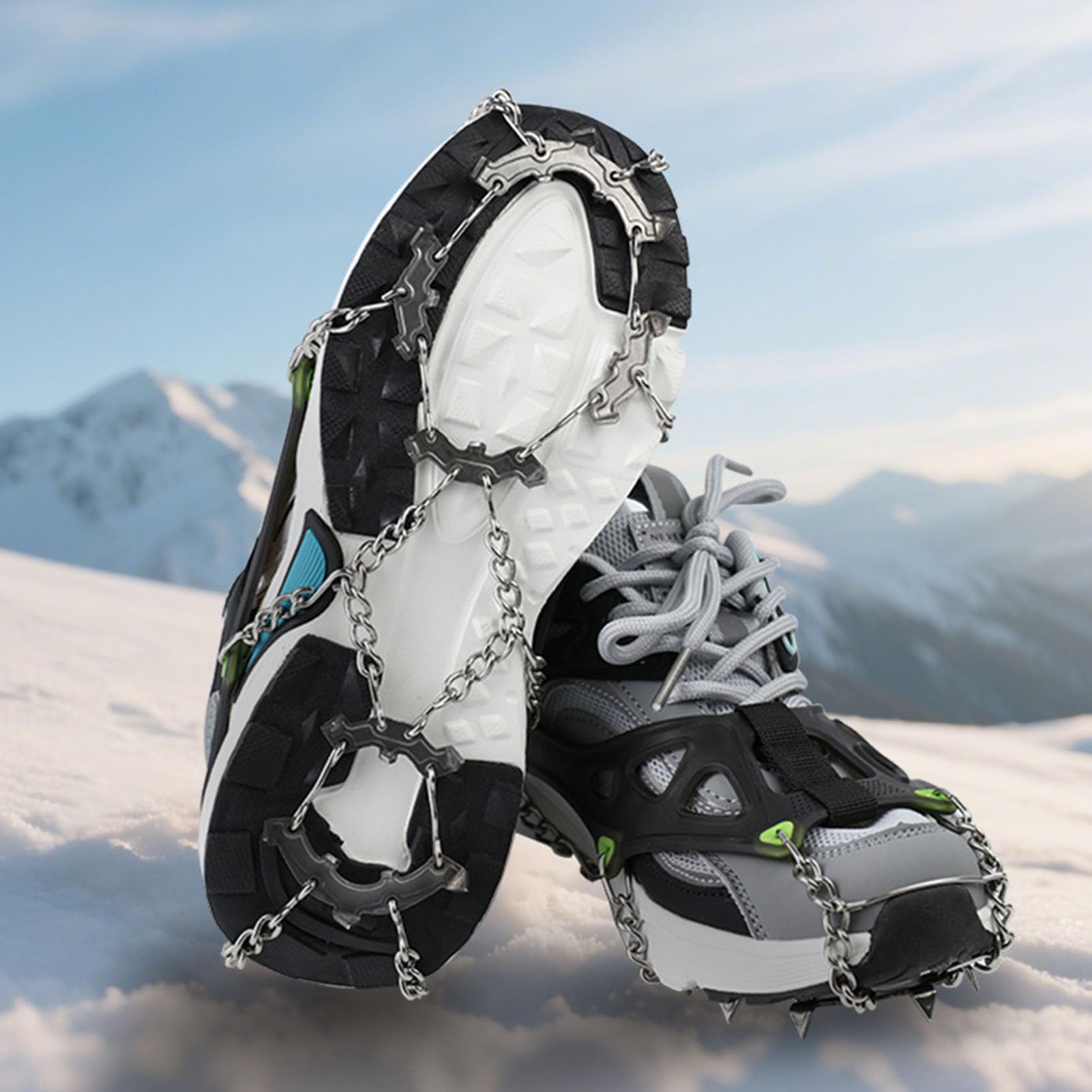 Embouts pour chaussures de neige et de glace, stables résistants à la chaleur - Embouts antidérapants - Pour la Randonnée Marche Escalade Alpinisme Adultes Enfants Adolescents