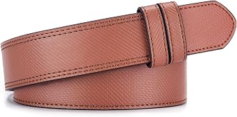 Mechanic Belts for Men No Scratch Tsa Approved Non Metal Hypoallergenic Leather Without Buckle Belt