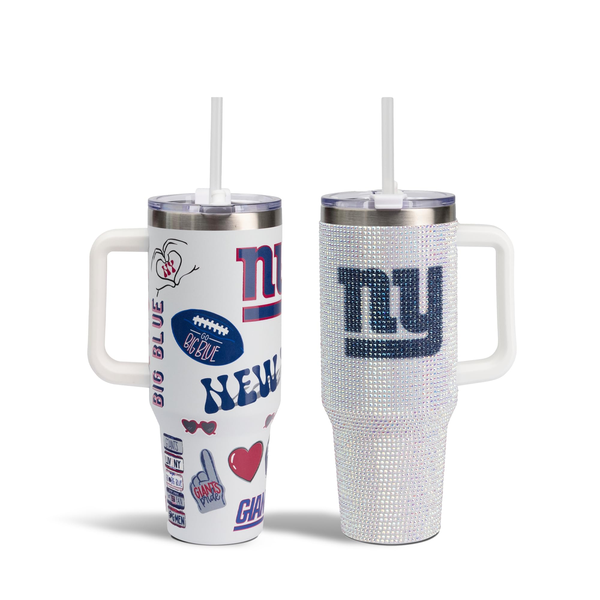 The Memory Company Officially Licensed 2-Pack Game Day Tumblers Team Spirit/Bling, New York Giants