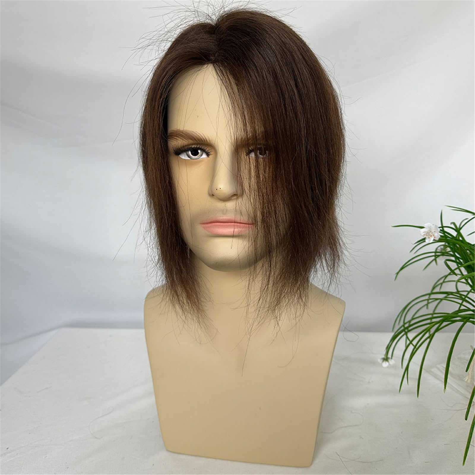 Stylizacja Tupecik z systemem wymiany ludzkich włosów dla mężczyzn 9 cali(Dark Brown)