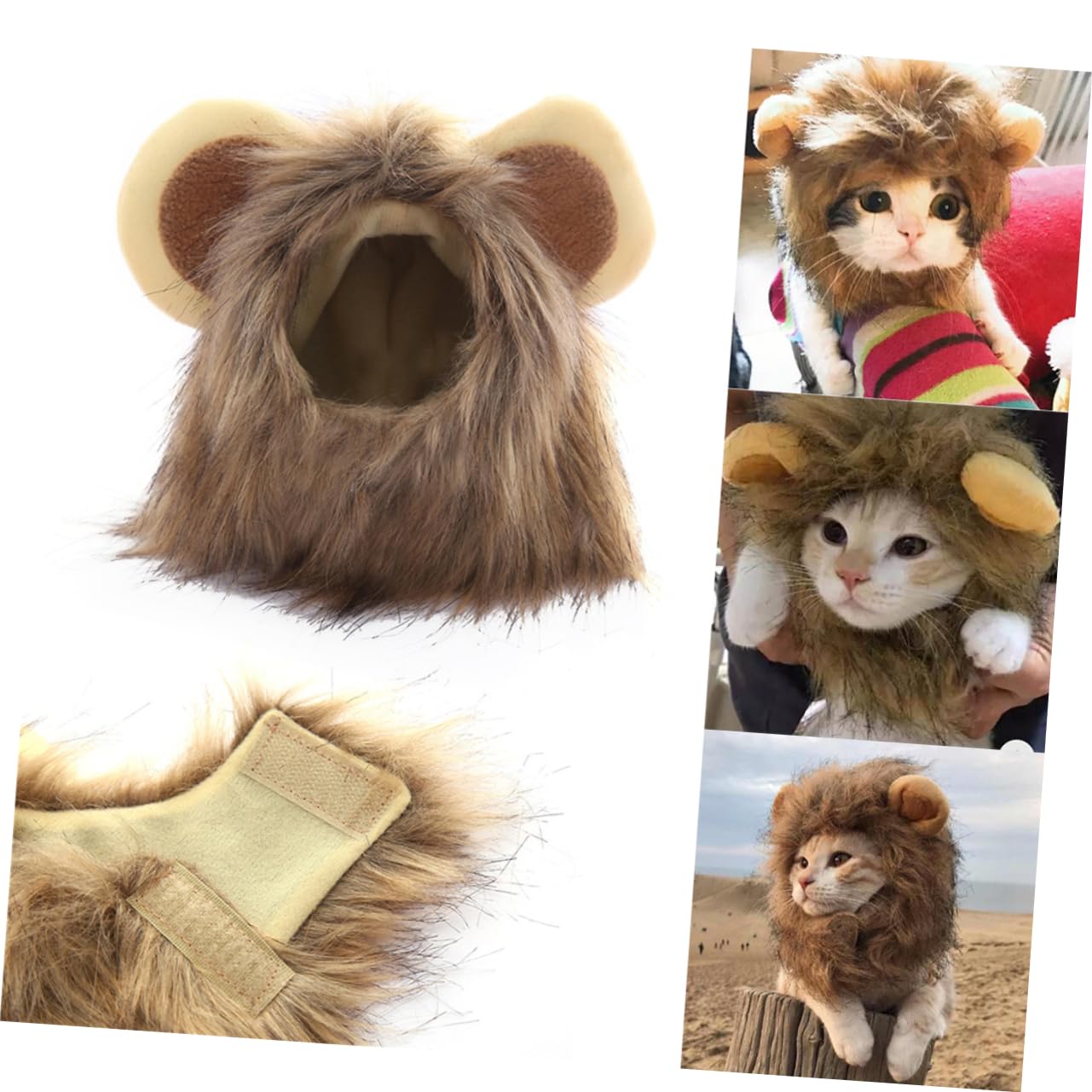 BESPORTBLE Costume Da Per Animali Domestici Da 3 Pezzi Con Parrucca Da Leone E Cappello Di Small Cat Dog Costumes Per Passeggiate Quotidiane Ed Eventi Del Fine Settimana